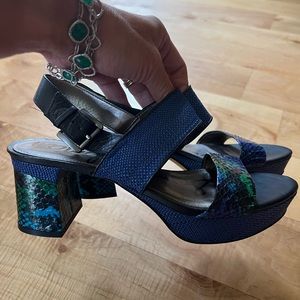 Sam Edelman snake print platform sandal